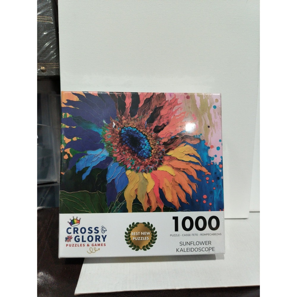 Sunflower Kaleidoscope Premium 1000 Piece Jigsaw Puzzle for Adults NEW Sealed